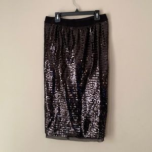 Who What Wear Black Midi Skirt